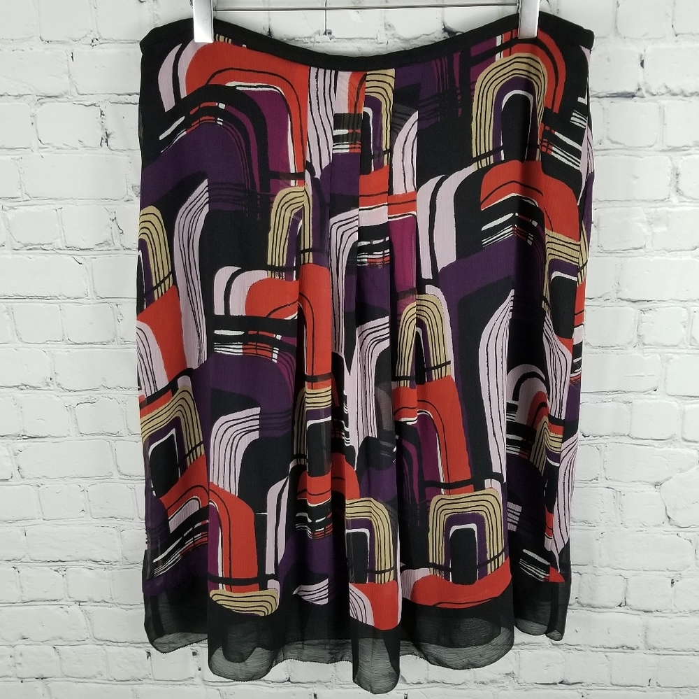 APOSTROPHE | abstract design flowy lined skirt